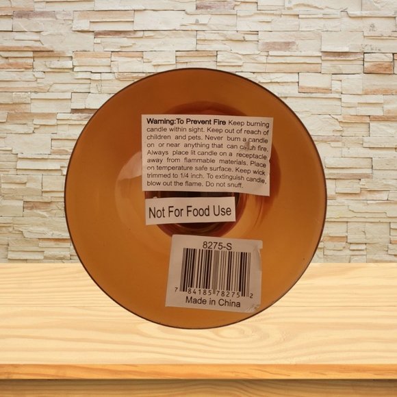 1960s Styled Long Stemmed Twisted Blown Amber Colored Glass Candle Holder 12 Tal - Picture 5 of 7